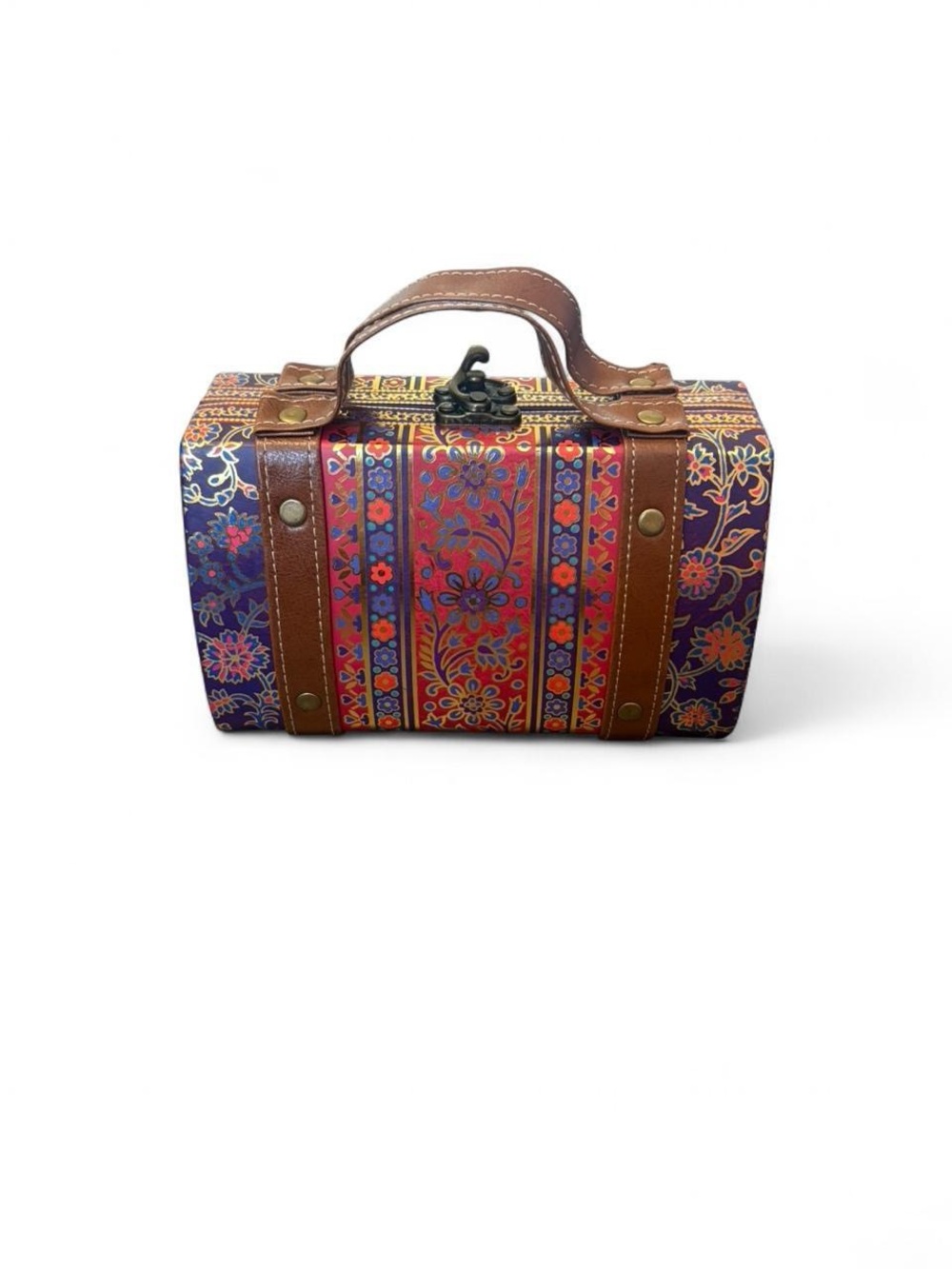 Vintage Punch Studios Patterned Cardboard Memory Box/Purse
